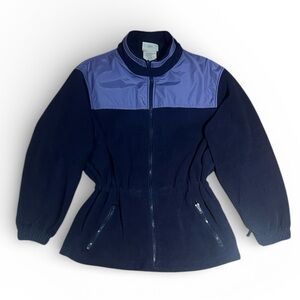 Vintage Northern Reflections Full Zip Fleece Jacket Sweater Deep Purple Medium